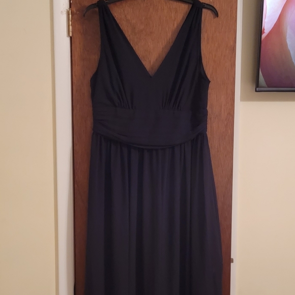 Black Goddess Bridesmaid Bride Formal 16W Maxi Dress Hallowedding Costume MOB - Picture 3 of 7